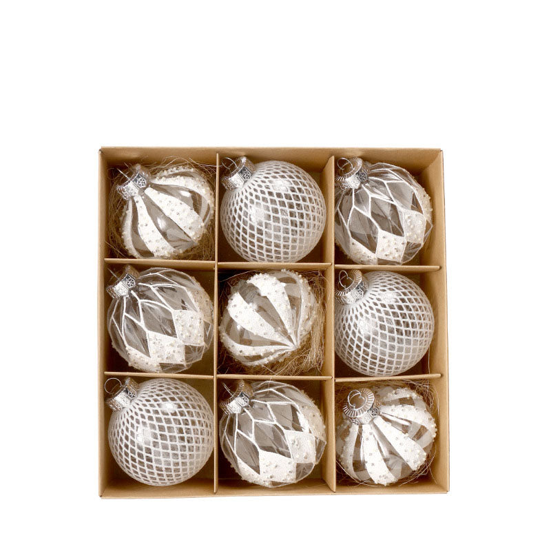 Transparent Christmas Baubles Set for Boutique Trees