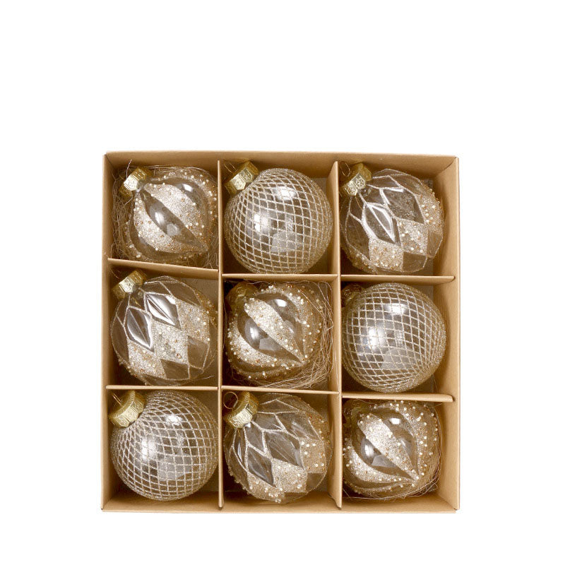 Transparent Christmas Baubles Set for Boutique Trees