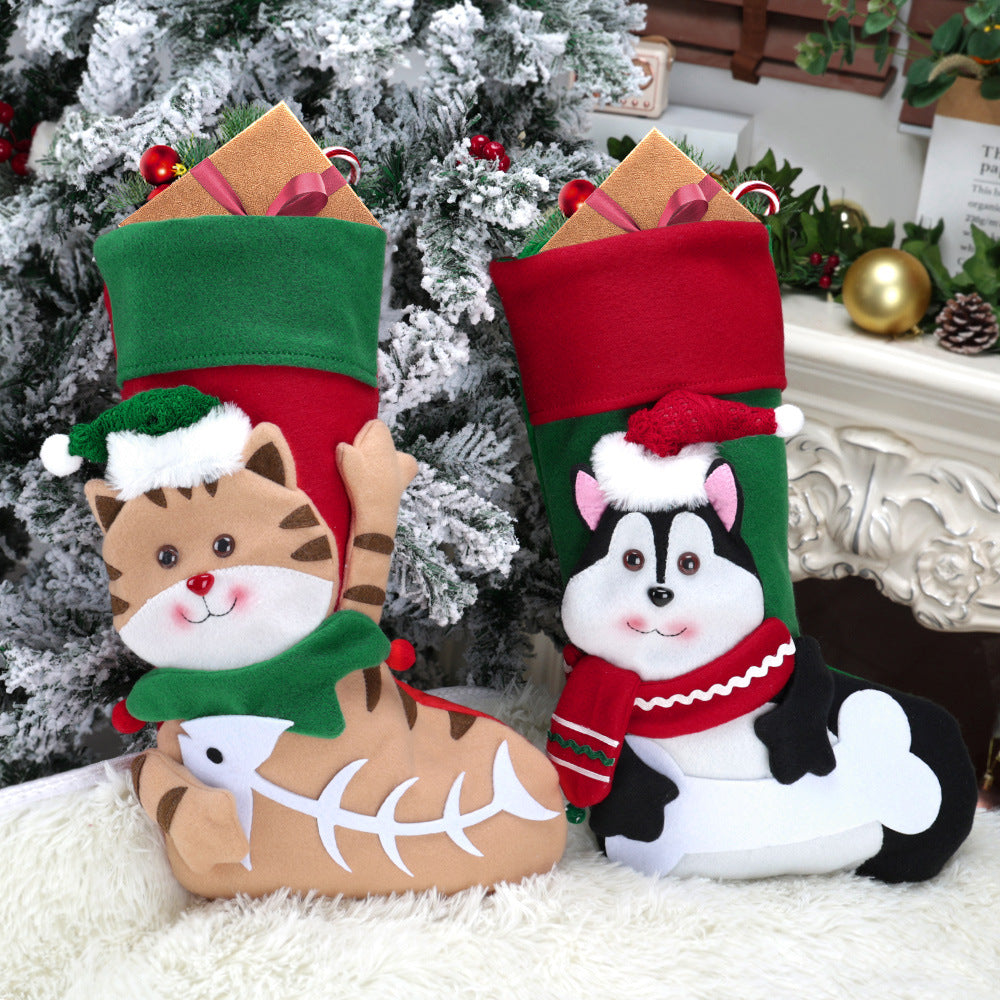 3D Christmas Animal Stockings for Playful Gift Giving