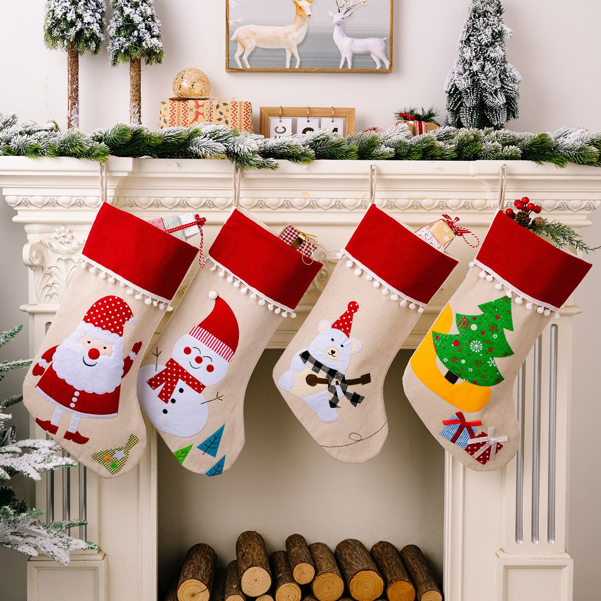 Christmas Stocking Set for Festive Gift Giving Decor