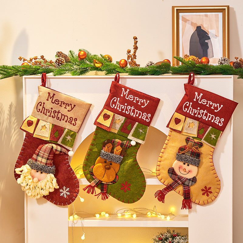 3D Christmas Stocking Decorations for Small Gifts & Candy
