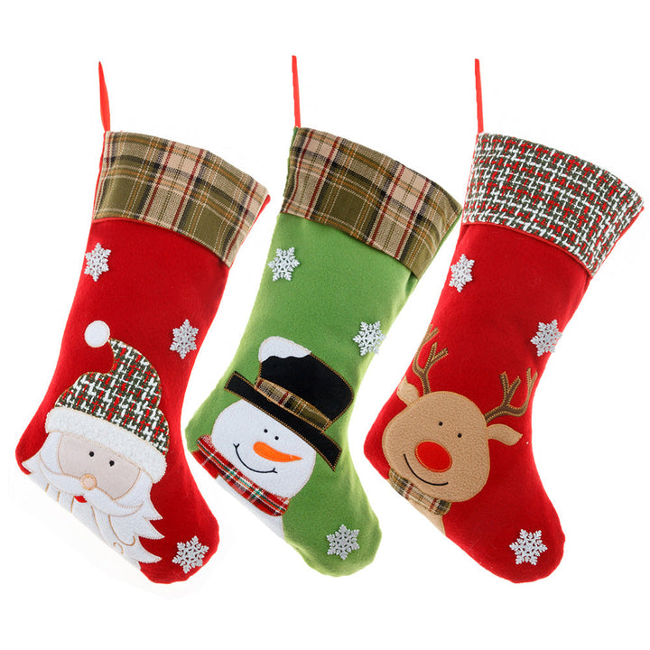 Christmas Stocking Set With Festive Character Designs