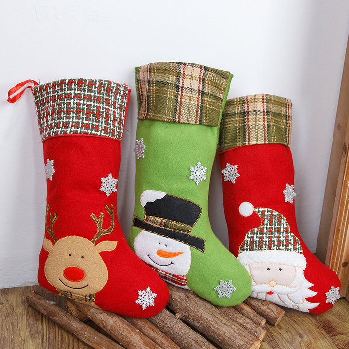 Christmas Stocking Set With Festive Character Designs
