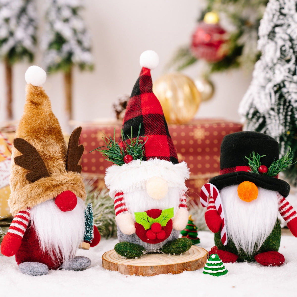 Christmas Gnome Set for Cozy Festive Tabletop Charm