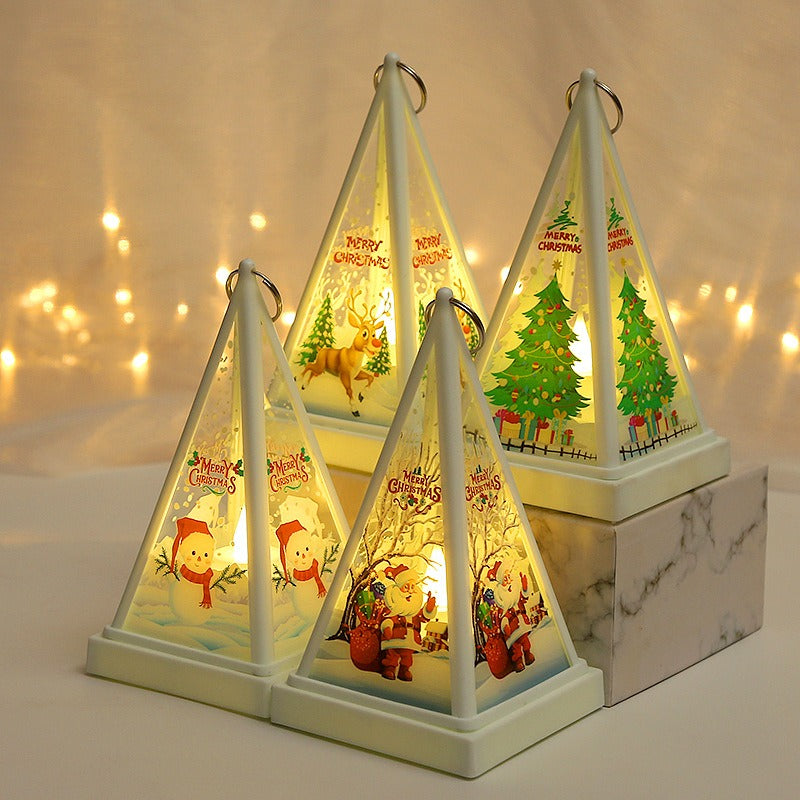 Christmas Pyramid Night Light for Cozy Holiday Glow
