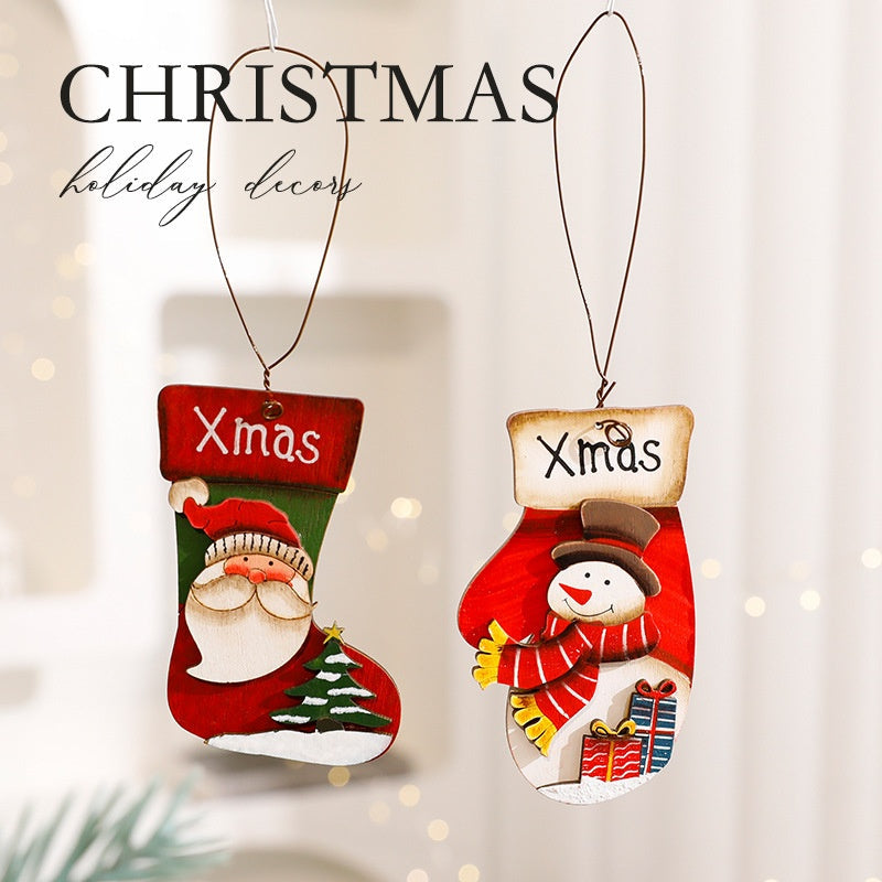 Hand-Painted Christmas Ornaments – Santa & Snowman