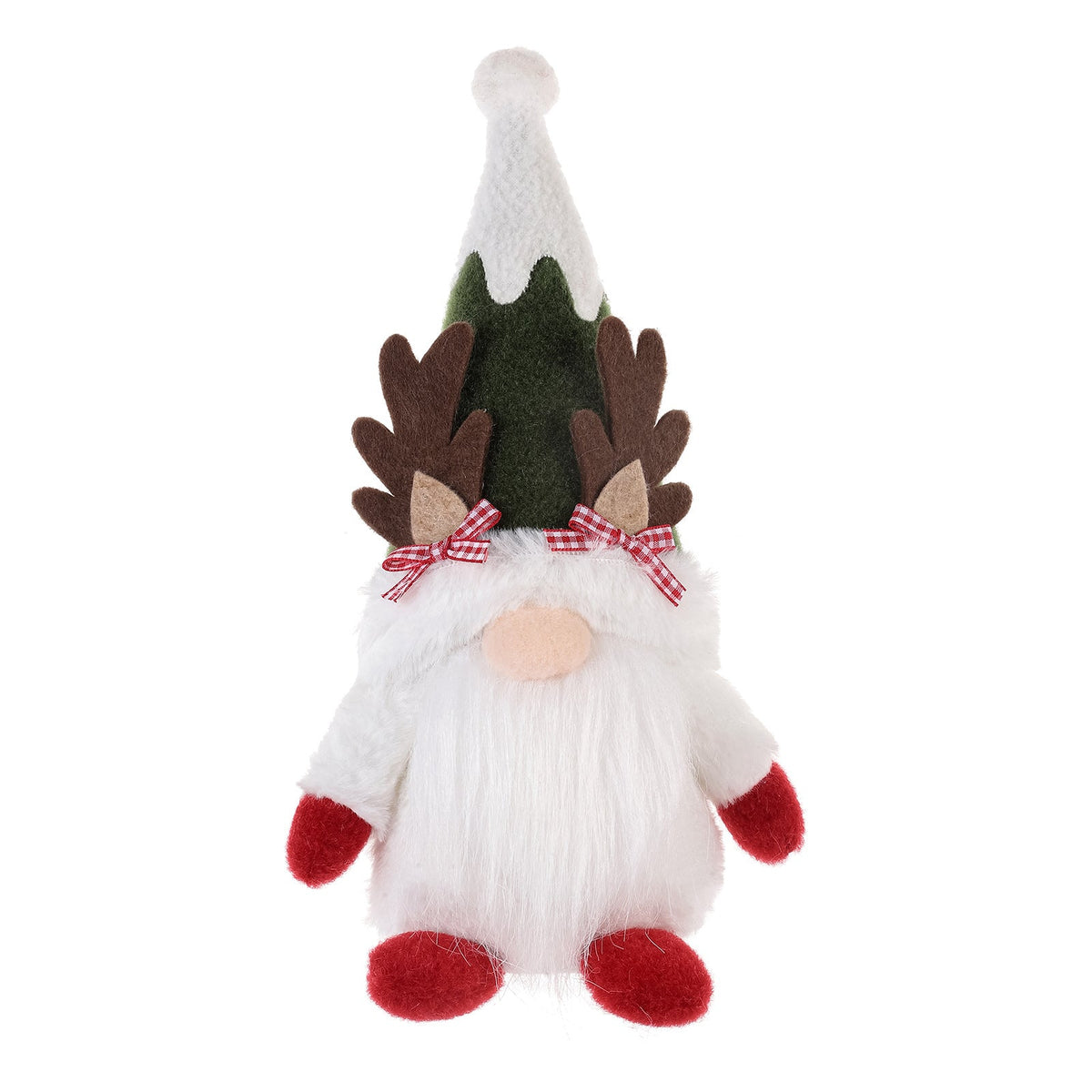 Christmas Gnome Decorations With Reindeer Antlers Set
