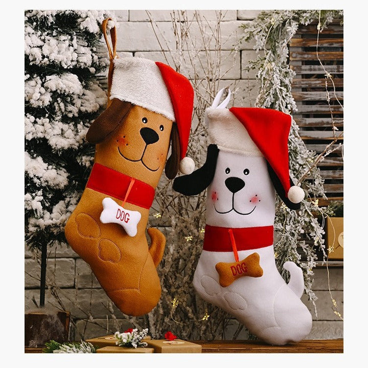 Christmas Dog Stockings Pair | Playful Holiday Decor