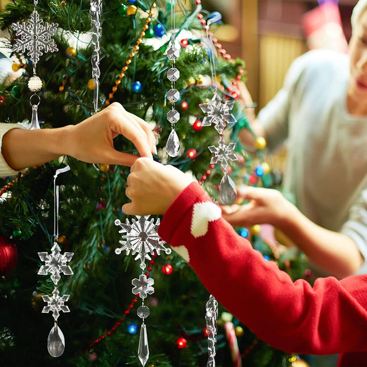 Christmas Icicle Ornaments for Crystal-Ice Tree Sparkle