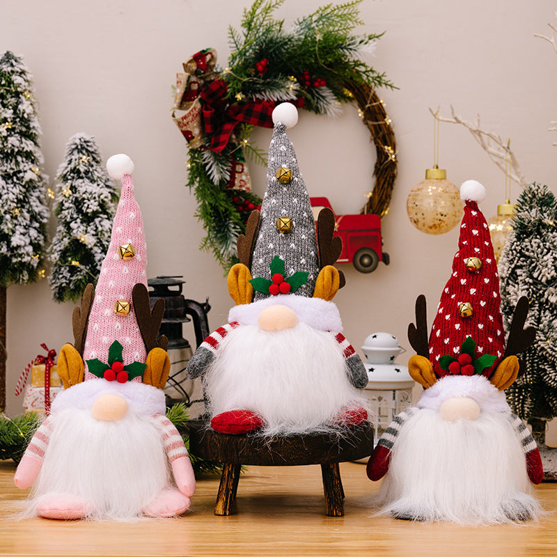 Christmas Gnome Decorations With Warm Glowing Beards