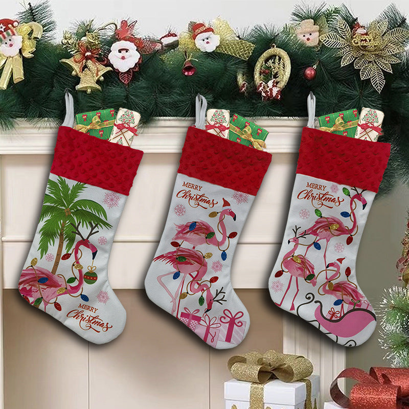Flamingo Christmas Stockings for Tropical Holiday Decor