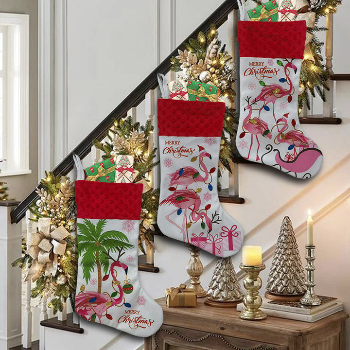 Flamingo Christmas Stockings for Tropical Holiday Decor
