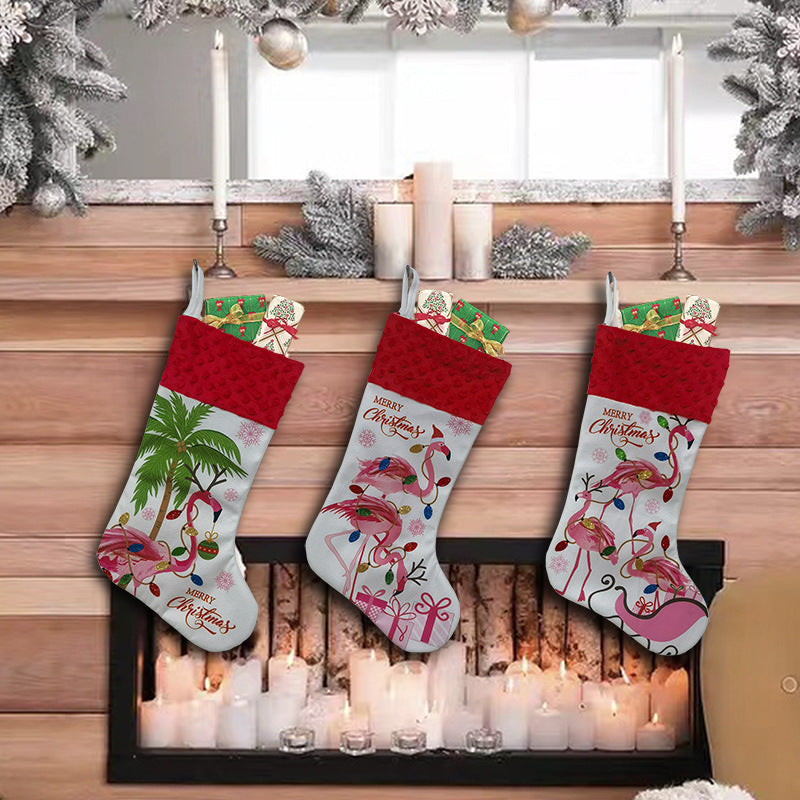 Flamingo Christmas Stockings for Tropical Holiday Decor