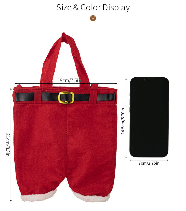 Santa Pants Christmas Gift Bag for Festive Presents