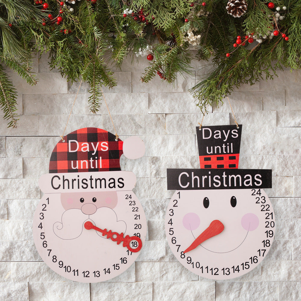 Christmas Countdown Calendar Set - Santa & Snowman Decor