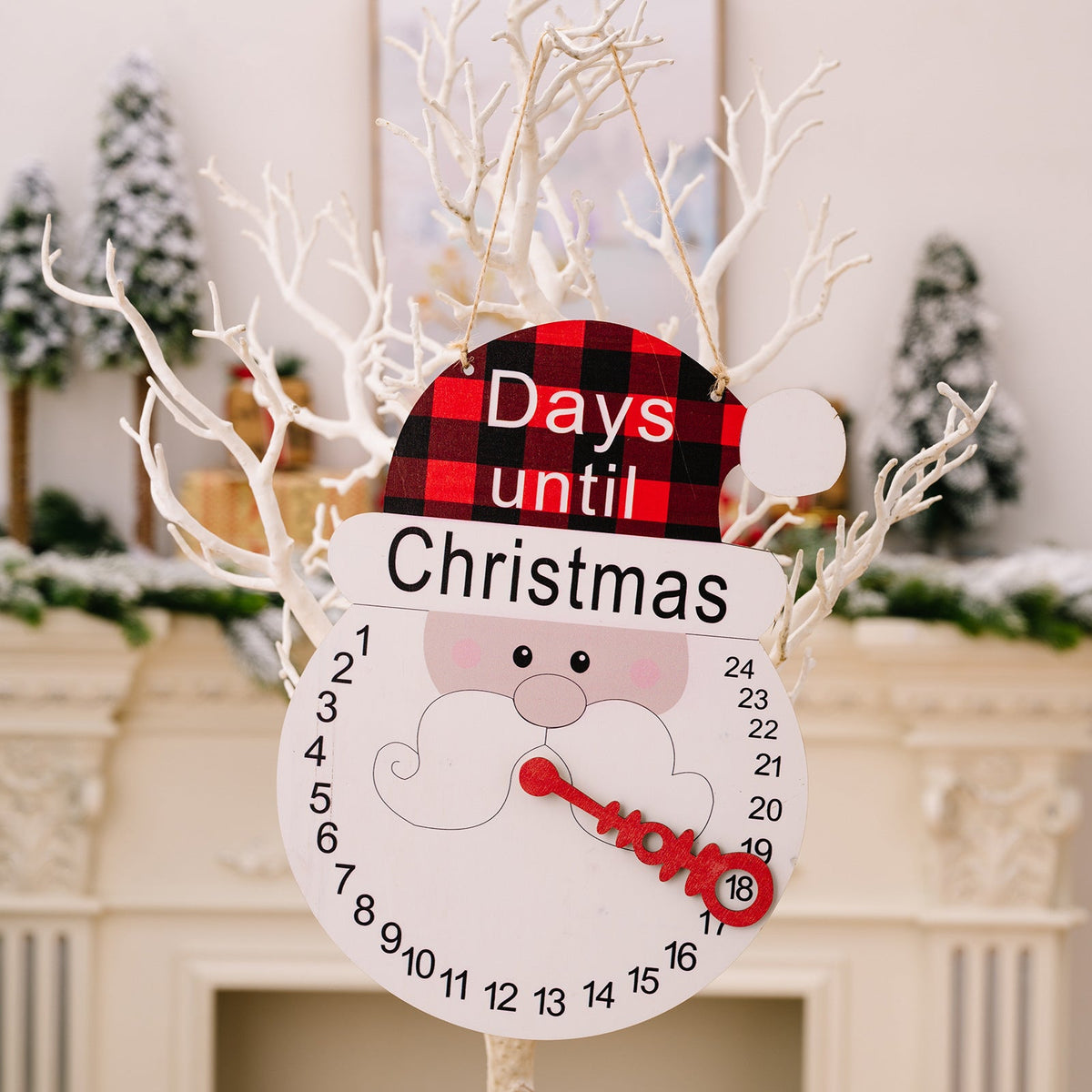 Christmas Countdown Calendar Set - Santa & Snowman Decor