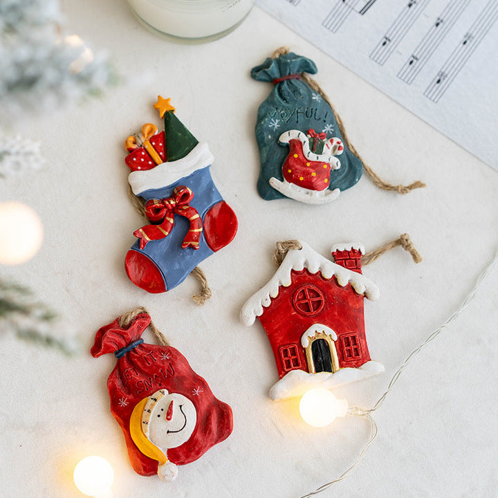 Christmas Ornaments Four-Piece Festive Pendant Set