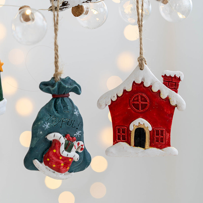Christmas Ornaments Four-Piece Festive Pendant Set