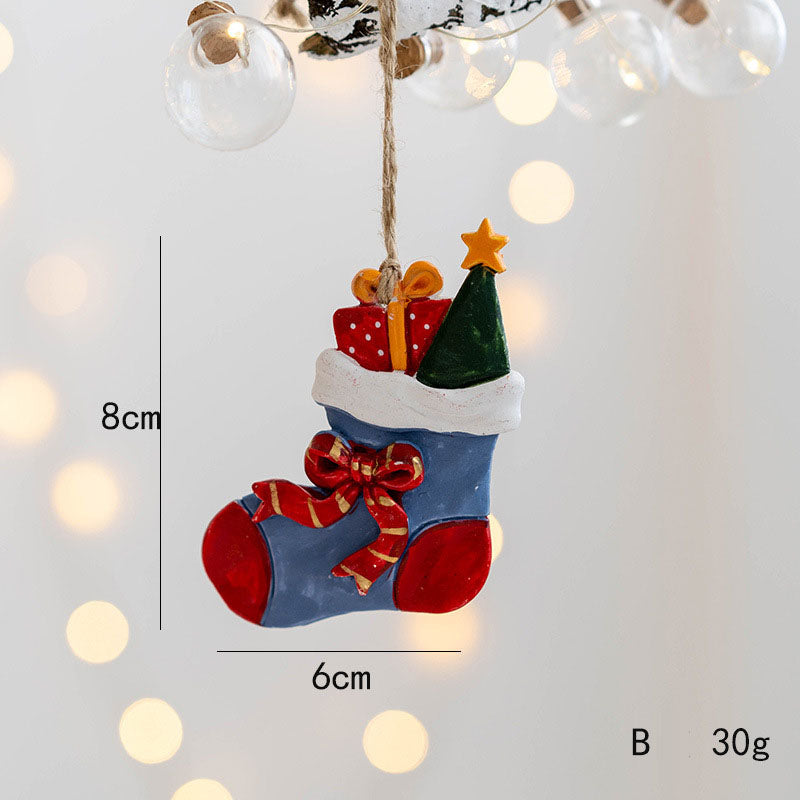 Christmas Ornaments Four-Piece Festive Pendant Set