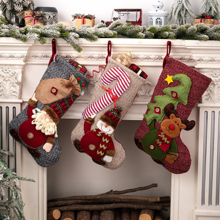 Christmas Stocking Set for a Cozy Festive Mantel Display