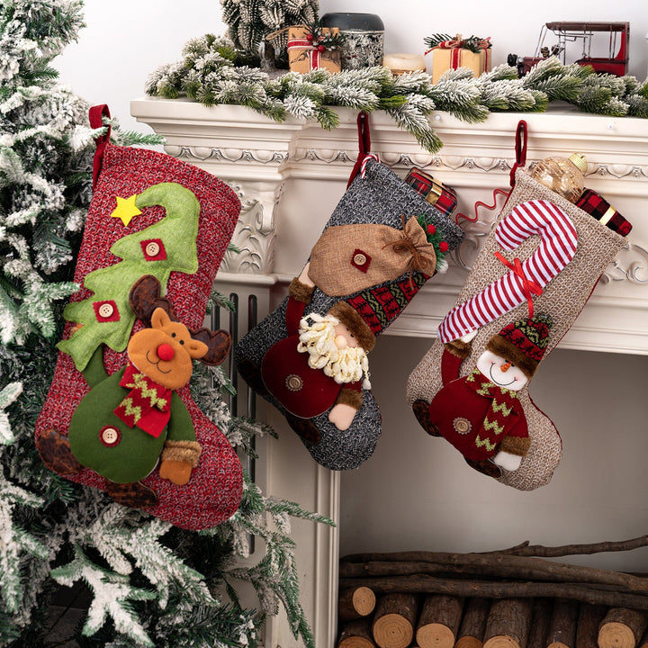 Christmas Stocking Set for a Cozy Festive Mantel Display