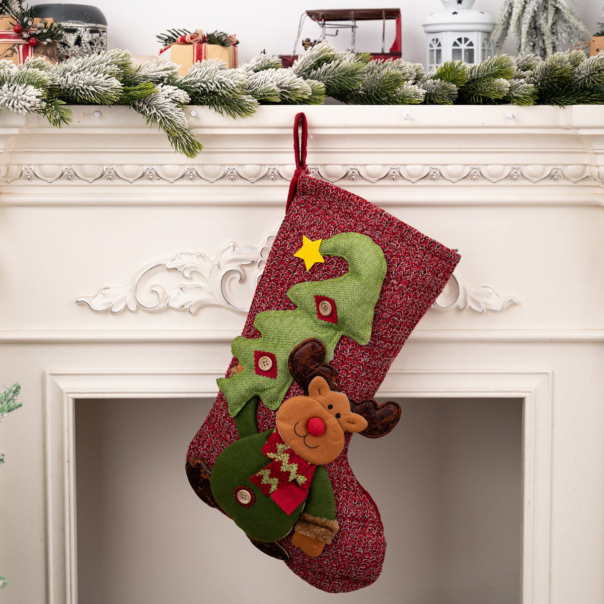 Christmas Stocking Set for a Cozy Festive Mantel Display
