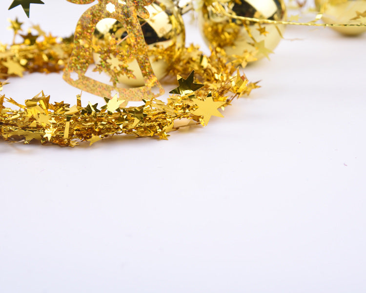 Star Tinsel Garland for Colorful Christmas Sparkle