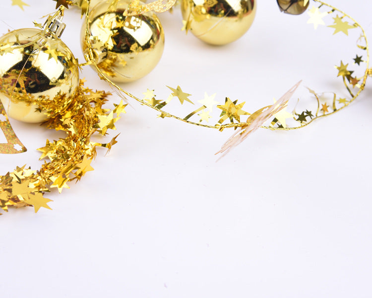 Star Tinsel Garland for Colorful Christmas Sparkle