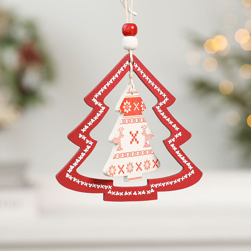 Christmas Tree Ornaments Set | Nordic Red & White