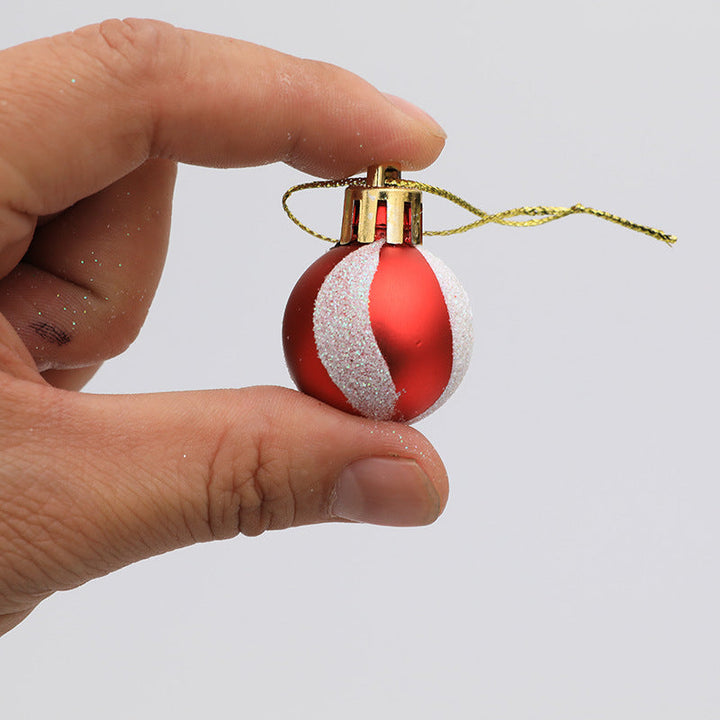 Mini Christmas Tree Ornaments | Red & White Baubles