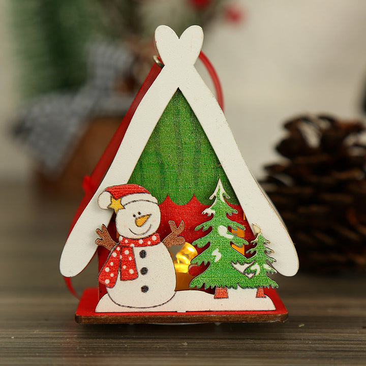 Christmas Wooden Houses With a Warm Cozy Built-In Glow