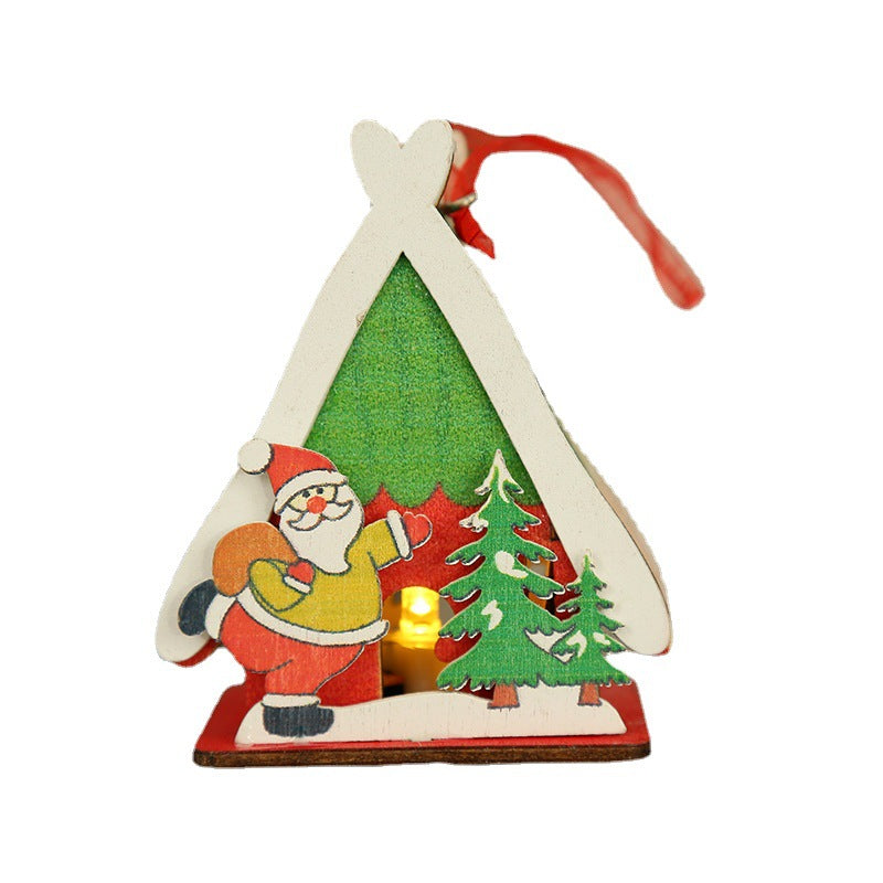 Christmas Wooden Houses With a Warm Cozy Built-In Glow