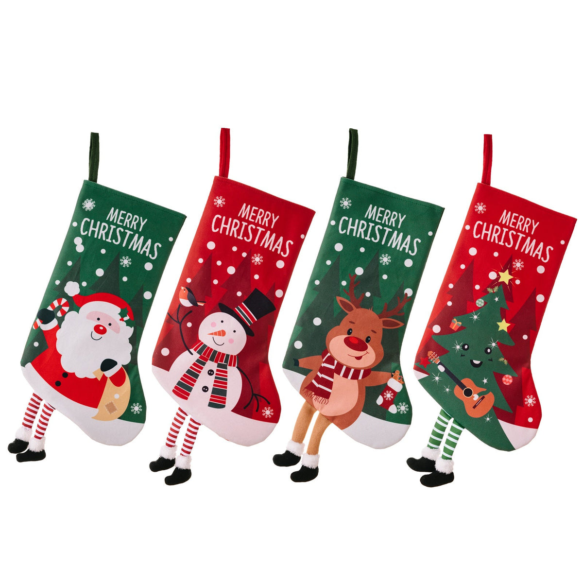 Christmas Stockings With Playful Holiday Charm Set
