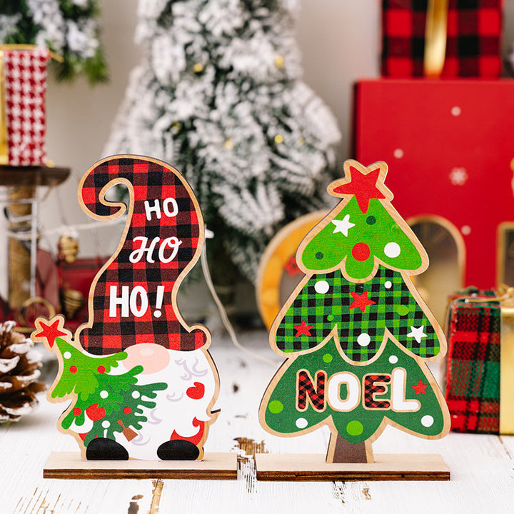 Wooden Christmas Ornaments for Festive Tables and Mantels