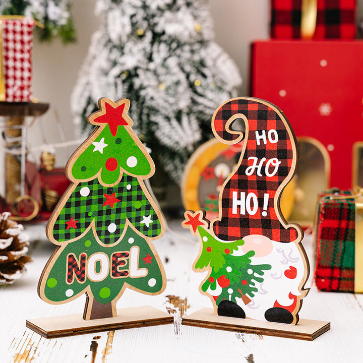 Wooden Christmas Ornaments for Festive Tables and Mantels