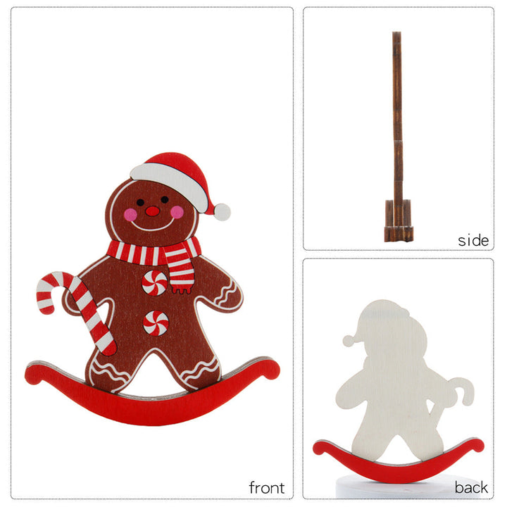 Wooden Gingerbread Figures for Festive Christmas Decor