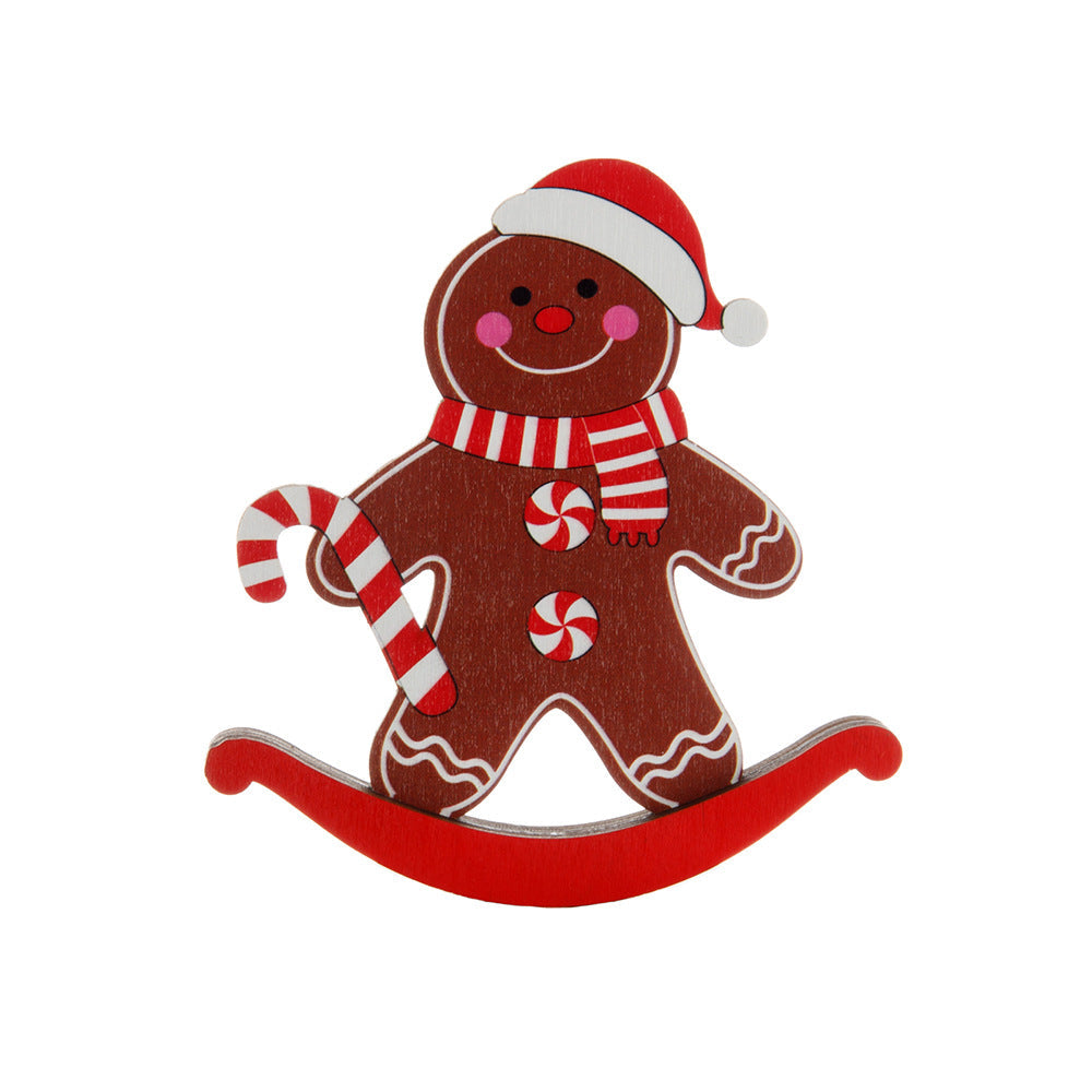 Wooden Gingerbread Figures for Festive Christmas Decor
