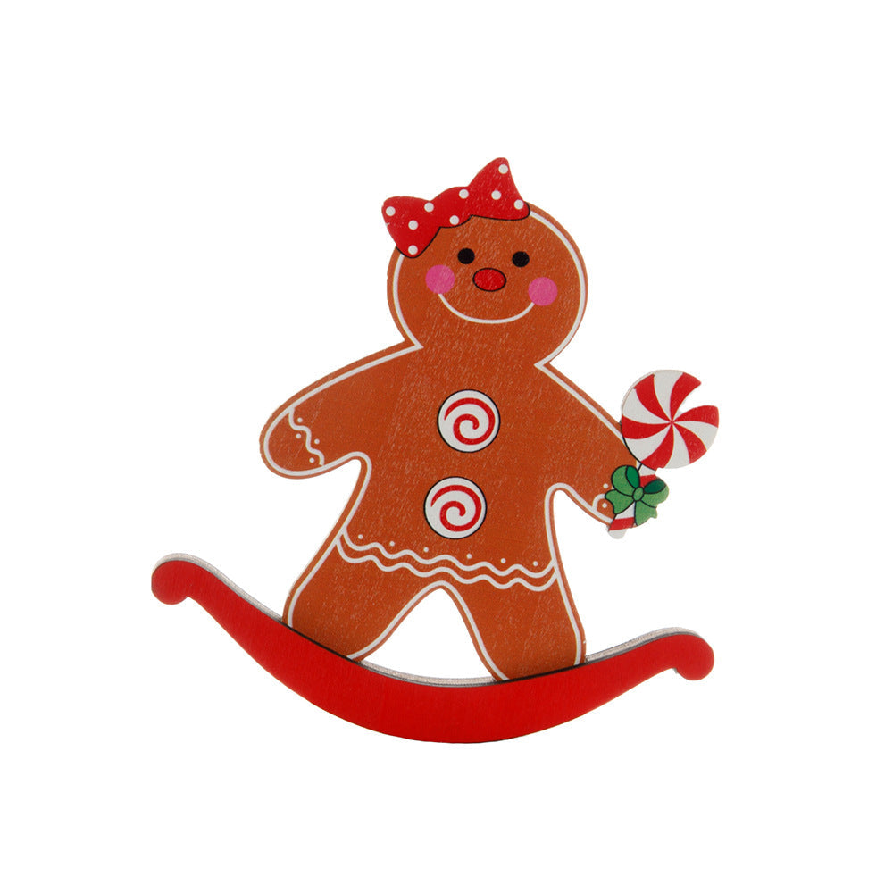Wooden Gingerbread Figures for Festive Christmas Decor