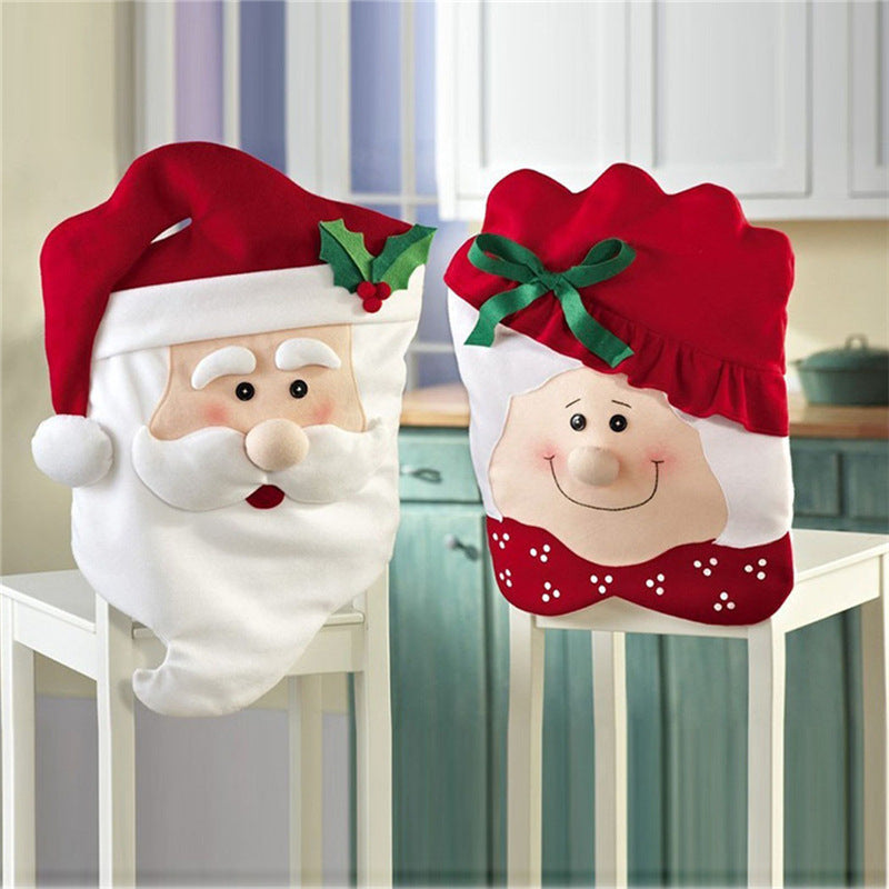 Christmas Chair Covers for Dining Chairs | 2-Piece Set