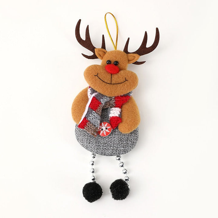 Fabric Reindeer & Snowman Christmas Tree Pendants Set