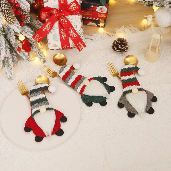 Christmas Gnome Fork Holders for Festive Table Decor