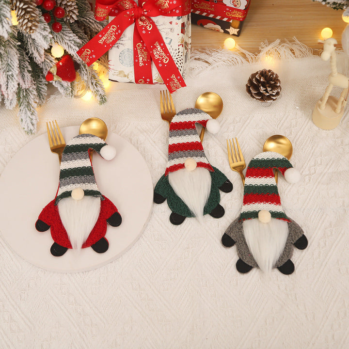 Christmas Gnome Fork Holders for Festive Table Decor