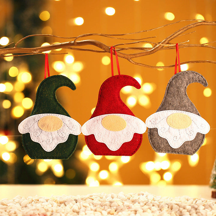 Fabric Santa Gnome Ornaments for Cozy Christmas Decor