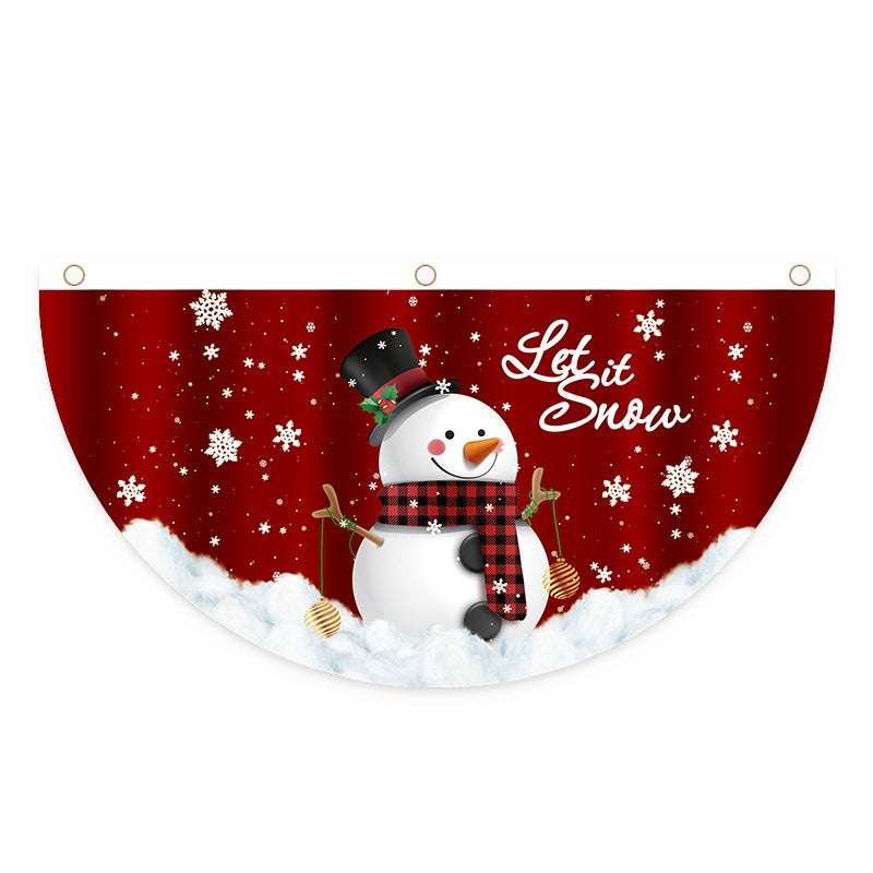 Christmas Door Hanging Flag for Festive Outdoor Décor