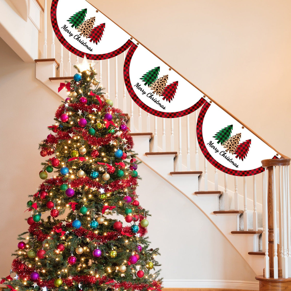 Christmas Door Hanging Flag for Festive Outdoor Décor