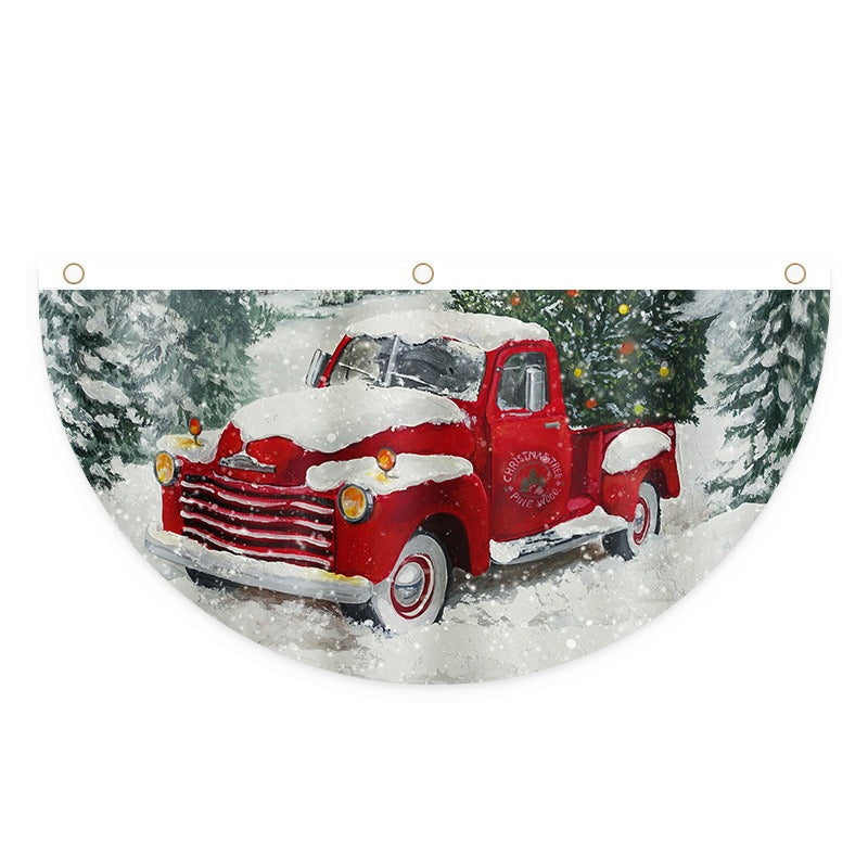 Christmas Door Hanging Flag for Festive Outdoor Décor