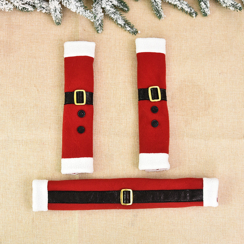 Christmas Appliance Handle Covers | Santa Kitchen Decor