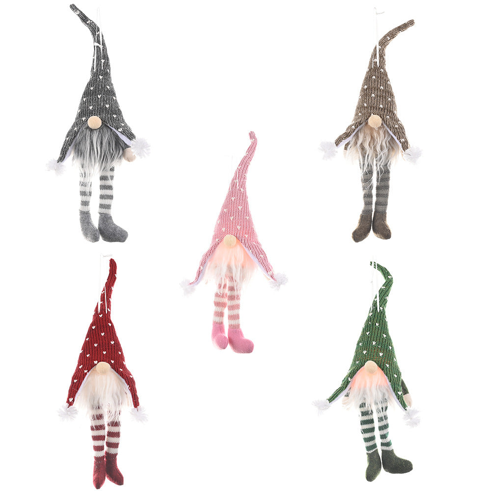 Christmas Gnome Hanging Ornament with Dangling Legs