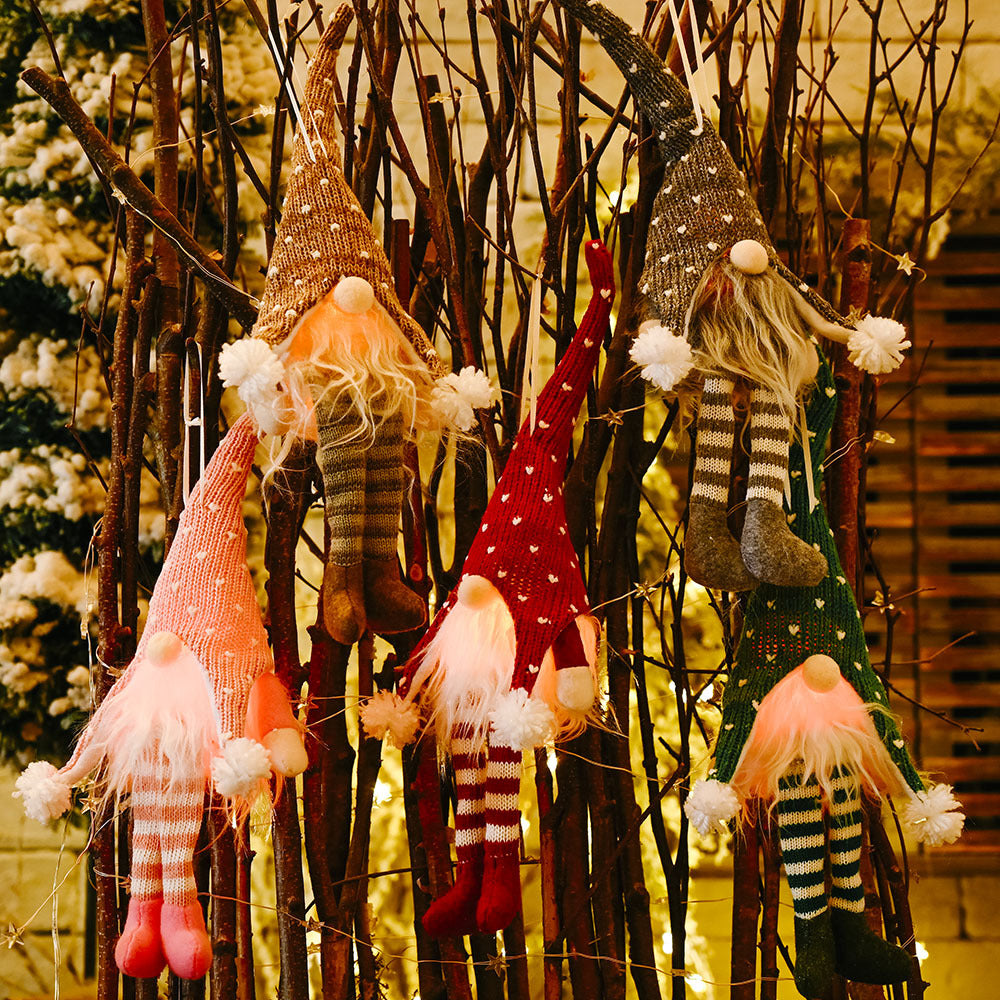 Christmas Gnome Hanging Ornament with Dangling Legs