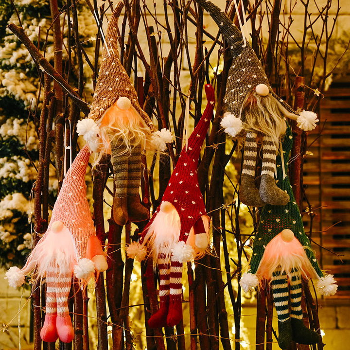 Christmas Gnome Hanging Ornament with Dangling Legs